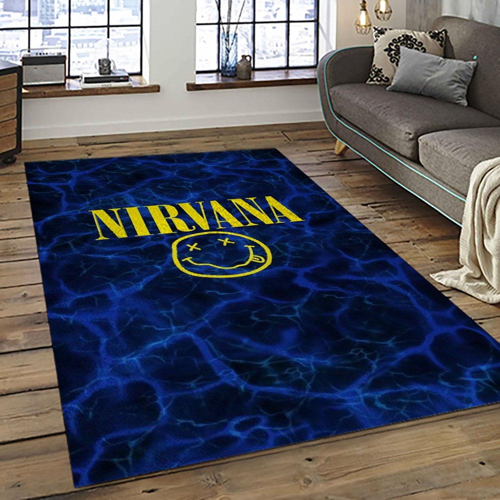 Nirvana Rock Band Punk Rock Music Retangle Carpet Area Rug Home Decor Best Gift For Fan And Friends NV19