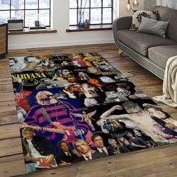 Nirvana Rock Band Punk Rock Music Retangle Carpet Area Rug Home Decor Best Gift For Fan And Friends NV21