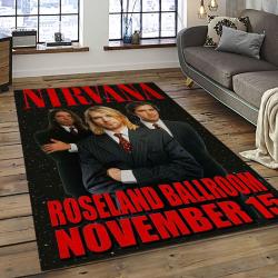 Nirvana Rock Band Punk Rock Music Retangle Carpet Area Rug Home Decor Best Gift For Fan And Friends NV23