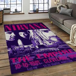 Nirvana Rock Band Punk Rock Music Retangle Carpet Area Rug Home Decor Best Gift For Fan And Friends NV28