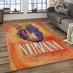 Nirvana Rock Band Punk Rock Music Retangle Carpet Area Rug Home Decor Best Gift For Fan And Friends NV29