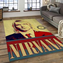 Nirvana Rock Band Punk Rock Music Retangle Carpet Area Rug Home Decor Best Gift For Fan And Friends NV3