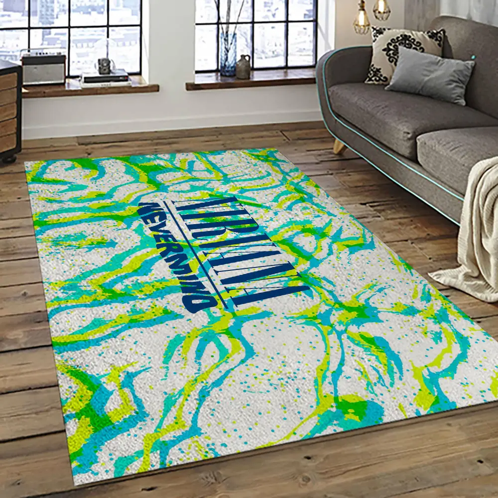 Nirvana Rock Band Punk Rock Music Retangle Carpet Area Rug Home Decor Best Gift For Fan And Friends NV36