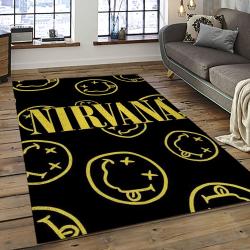 Nirvana Rock Band Punk Rock Music Retangle Carpet Area Rug Home Decor Best Gift For Fan And Friends NV37