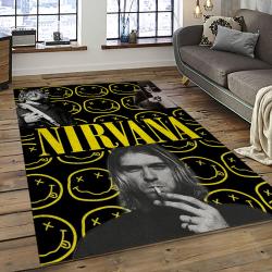 Nirvana Rock Band Punk Rock Music Retangle Carpet Area Rug Home Decor Best Gift For Fan And Friends NV39