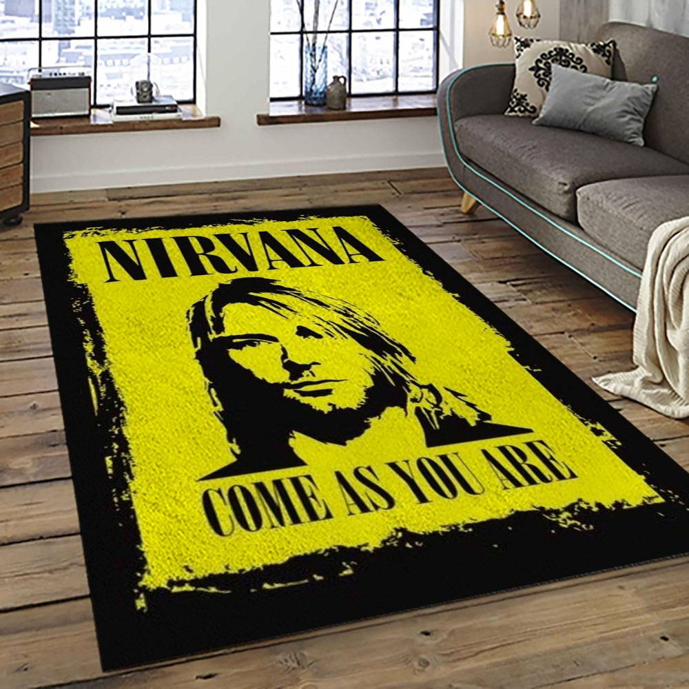 Nirvana Rock Band Punk Rock Music Retangle Carpet Area Rug Home Decor Best Gift For Fan And Friends NV4