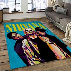 Nirvana Rock Band Punk Rock Music Retangle Carpet Area Rug Home Decor Best Gift For Fan And Friends NV44