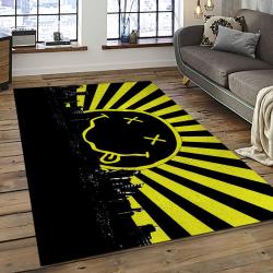 Nirvana Rock Band Punk Rock Music Retangle Carpet Area Rug Home Decor Best Gift For Fan And Friends NV45