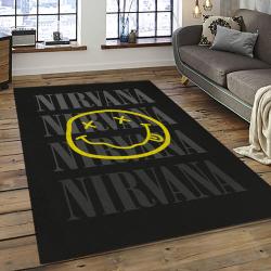 Nirvana Rock Band Punk Rock Music Retangle Carpet Area Rug Home Decor Best Gift For Fan And Friends NV5