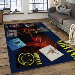 Nirvana Rock Band Punk Rock Music Retangle Carpet Area Rug Home Decor Best Gift For Fan And Friends NV50