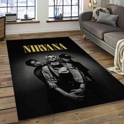 Nirvana Rock Band Punk Rock Music Retangle Carpet Area Rug Home Decor Best Gift For Fan And Friends NV66
