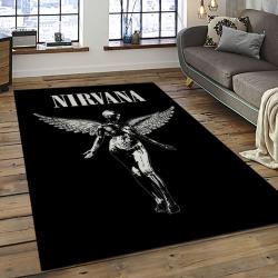 Nirvana Rock Band Punk Rock Music Retangle Carpet Area Rug Home Decor Best Gift For Fan And Friends NV8