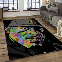 Rakim Rapper Hiphop Music Retangle Carpet Area Rug Home Decor Best Gift For Fan And Friends RK15