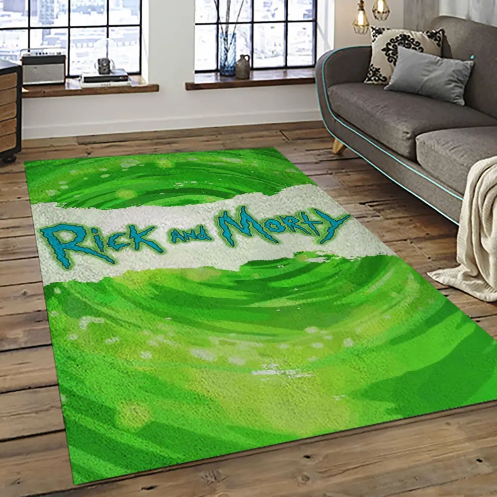 Rick and Morty Cartoon TV Show Retangle Carpet Area Rug Home Decor Best Gift For Family RM1