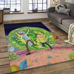 Rick and Morty Cartoon TV Show Retangle Carpet Area Rug Home Decor Best Gift For Family RM10