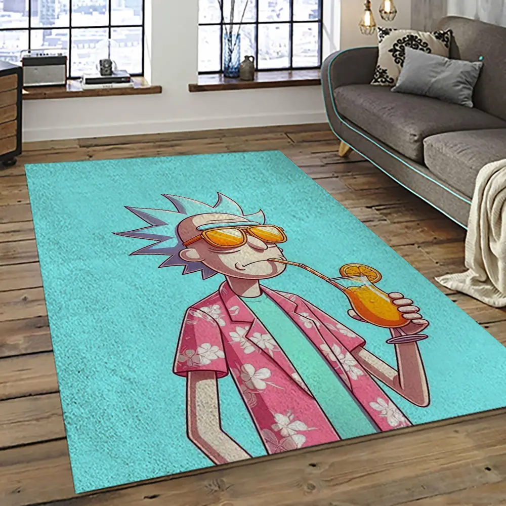 Rick and Morty Cartoon TV Show Retangle Carpet Area Rug Home Decor Best Gift For Family RM15