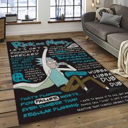 Rick and Morty Cartoon TV Show Retangle Carpet Area Rug Home Decor Best Gift For Family RM24