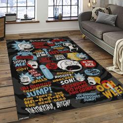 Rick and Morty Cartoon TV Show Retangle Carpet Area Rug Home Decor Best Gift For Family RM25