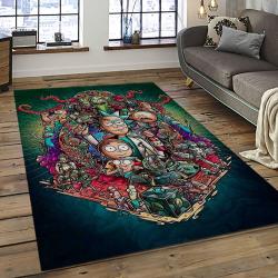 Rick and Morty Cartoon TV Show Retangle Carpet Area Rug Home Decor Best Gift For Family RM27
