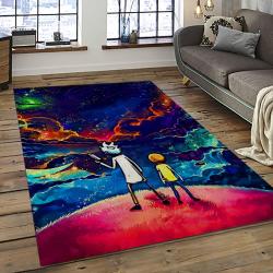 Rick and Morty Cartoon TV Show Retangle Carpet Area Rug Home Decor Best Gift For Family RM4