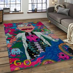 Rick and Morty Cartoon TV Show Retangle Carpet Area Rug Home Decor Best Gift For Family RM7