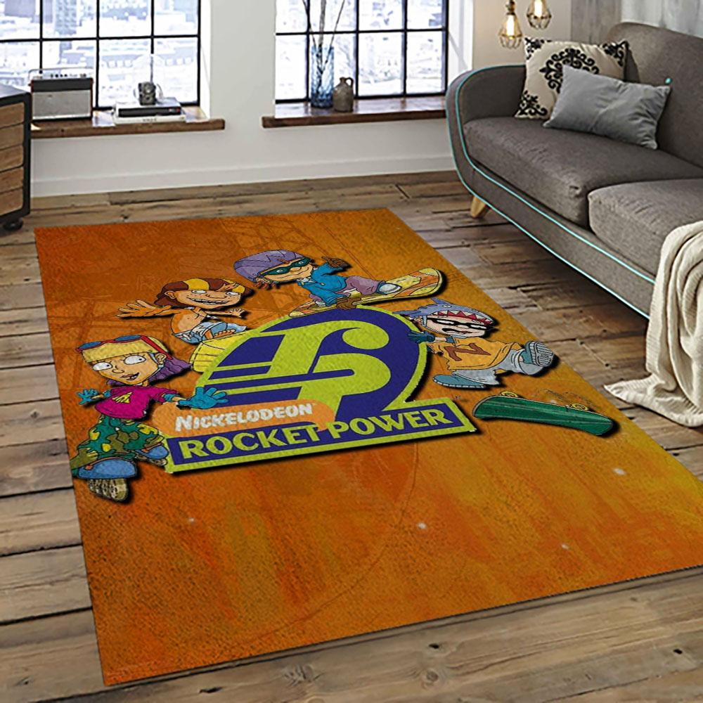 Rocket Power Action Cartoon Retangle Carpet Area Rug Home Decor Best Gift For Fan And Friends RP28