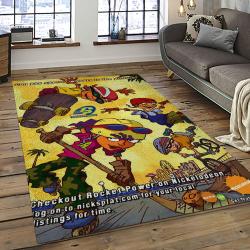 Rocket Power Action Cartoon Retangle Carpet Area Rug Home Decor Best Gift For Fan And Friends RP30