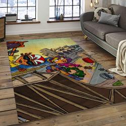 Rocket Power Action Cartoon Retangle Carpet Area Rug Home Decor Best Gift For Fan And Friends RP35