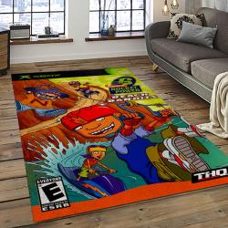 Rocket Power Action Cartoon Retangle Carpet Area Rug Home Decor Best Gift For Fan And Friends RP6