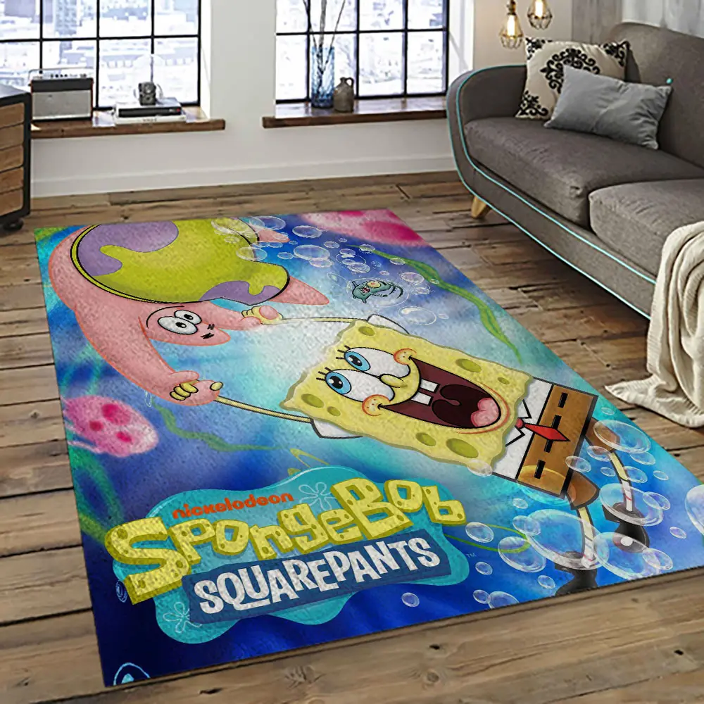 SpongeBob SquarePants Cartoon TV Show Retangle Carpet Area Rug Home Decor Best Gift For Family SSP40