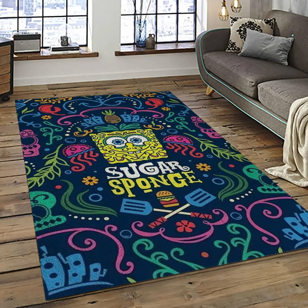 SpongeBob SquarePants Cartoon TV Show Retangle Carpet Area Rug Home Decor Best Gift For Family SSP9