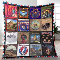 The Greatest Of Greatful Dead Cover Music Band Quilt Blanket Amazing Gift For Fans Home Decor GFD9