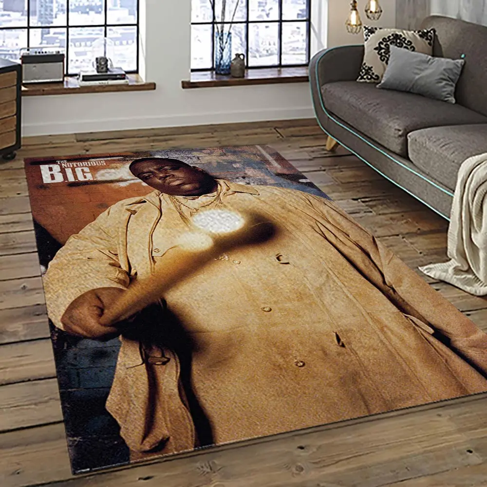 The Notorious B.I.G. Rapper Hiphop Music Rap Carpet Area Rug Home Decor Gift For Fans Gift For Friends BIG17