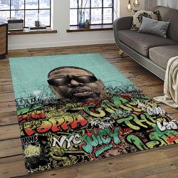 The Notorious B.I.G. Rapper Hiphop Music Rap Carpet Area Rug Home Decor Gift For Fans Gift For Friends BIG6