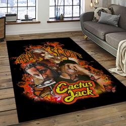 Travis Scott Rapper Hiphop Music Retangle Carpet Area Rug Home Decor Best Gift For Fan And Friends TST11