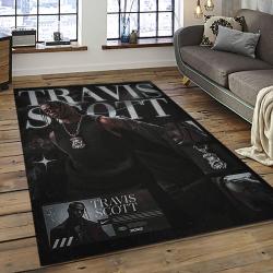 Travis Scott Rapper Hiphop Music Retangle Carpet Area Rug Home Decor Best Gift For Fan And Friends TST22