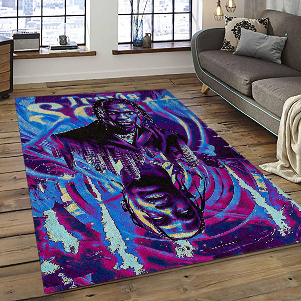 Travis Scott Rapper Hiphop Music Retangle Carpet Area Rug Home Decor Best Gift For Fan And Friends TST25