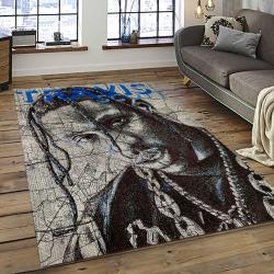 Travis Scott Rapper Hiphop Music Retangle Carpet Area Rug Home Decor Best Gift For Fan And Friends TST35