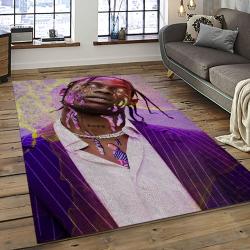 Travis Scott Rapper Hiphop Music Retangle Carpet Area Rug Home Decor Best Gift For Fan And Friends TST41