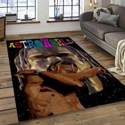 Travis Scott Rapper Hiphop Music Retangle Carpet Area Rug Home Decor Best Gift For Fan And Friends TST7