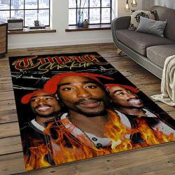 Tupac Shakur Rapper Hiphop Music Rap Carpet Area Rug Home Decor Gift For Fans Gift For Friends TS10