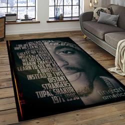 Tupac Shakur Rapper Hiphop Music Rap Carpet Area Rug Home Decor Gift For Fans Gift For Friends TS19