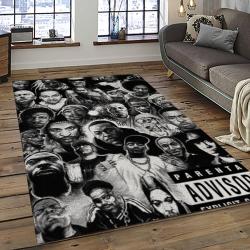 Tupac Shakur Rapper Hiphop Music Rap Carpet Area Rug Home Decor Gift For Fans Gift For Friends TS2