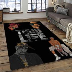 Tupac Shakur Rapper Hiphop Music Rap Carpet Area Rug Home Decor Gift For Fans Gift For Friends TS20