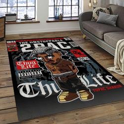 Tupac Shakur Rapper Hiphop Music Rap Carpet Area Rug Home Decor Gift For Fans Gift For Friends TS21