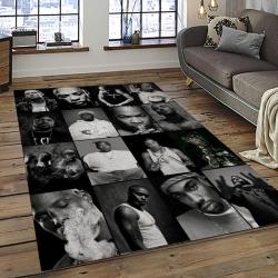 Tupac Shakur Rapper Hiphop Music Rap Carpet Area Rug Home Decor Gift For Fans Gift For Friends TS3