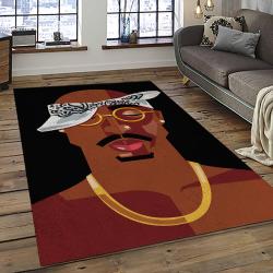 Tupac Shakur Rapper Hiphop Music Rap Carpet Area Rug Home Decor Gift For Fans Gift For Friends TS34