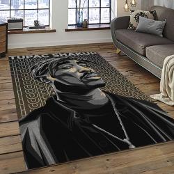 Tupac Shakur Rapper Hiphop Music Rap Carpet Area Rug Home Decor Gift For Fans Gift For Friends TS43