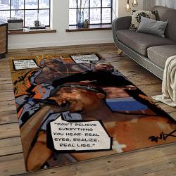 Tupac Shakur Rapper Hiphop Music Rap Carpet Area Rug Home Decor Gift For Fans Gift For Friends TS45