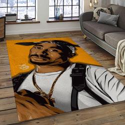 Tupac Shakur Rapper Hiphop Music Rap Carpet Area Rug Home Decor Gift For Fans Gift For Friends TS47